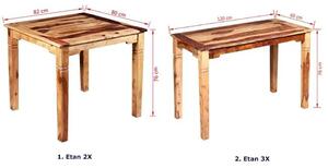 Stół klasyczny drewniany Etan 3X – brązowy