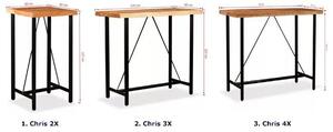 Brązowy industrialny stolik barowy – Chris 3X