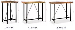 Wielokolorowy stolik z drewna odzyskanego – Chris 3X