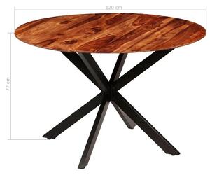 Stół okrągły w stylu loft do kuchni Rival – brązowy
