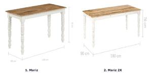 Stół klasyczny drewniany Mariz 2X – brązowy