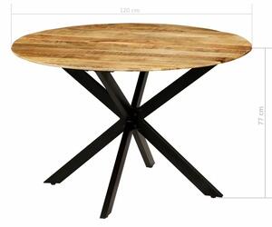 Stół okrągły w stylu loft do kuchni Rival – jasnobrązowy
