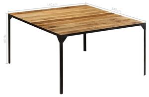 Stół ze stali i drewna Kartes 3X – brązowy