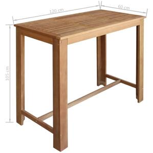 Stolik barowy drewniany Piles 3X – brązowy