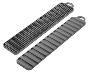 Szara plastikowa podkładka do naczyń 42x8 cm Gravity – Metaltex
