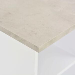 Stolik barowy kuchenny Kira – biało-betonowy
