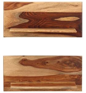 Zestaw drewnianych półek ściennych Connor 2X - brązowy