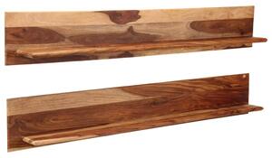 Zestaw drewnianych półek ściennych Connor 4X - brązowy