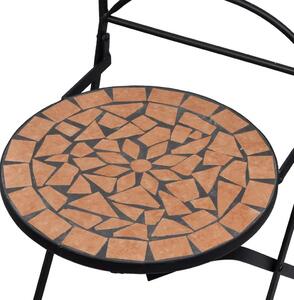 Zestaw ceramicznych krzeseł ogrodowych Leah - brązowy