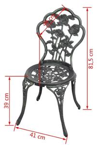 Zestaw metalowych krzeseł ogrodowych Mesa - zielony