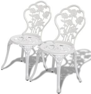 Zestaw metalowych krzeseł ogrodowych Mesa - biały