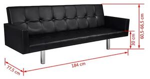 Rozkładana sofa Nesma - czarna