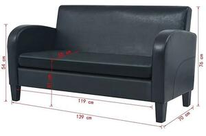 Dwuosobowa sofa Mayor 2X - czarna