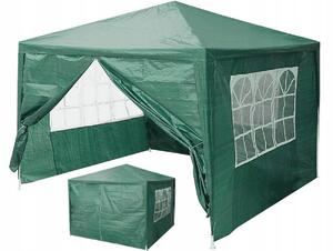 Namiot pawilon ogrodowy handlowy 3x3 m 4 cianki zielony MultiGarden