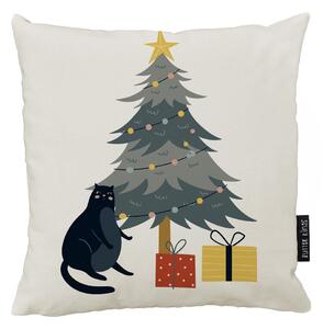 Świąteczna poduszka dekoracyjna 50x50 cm Crazy Cat Xmas – Butter Kings