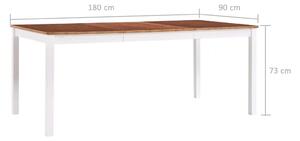 Stół klasyczny drewniany Elmor 3X – biało-brązowy