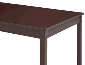 Stół z drewna sosnowego Elmor 3X – ciemnobrązowy