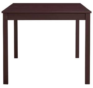 Stół z drewna sosnowego Elmor 3X – ciemnobrązowy