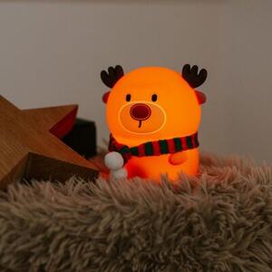 Lampka nocna dla dzieci bezprzewodowa brązowa renifer z szalikiem LED 1W Mary's