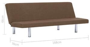 Sofa minimalistyczna Melwin 2X – brązowa