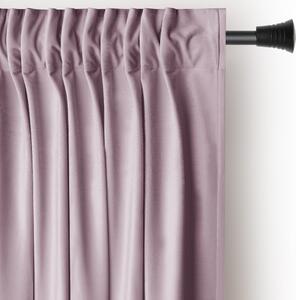 Jasnoróżowa aksamitna zasłona częściowo zaciemniająca (dimout) 140x270 cm Pleat – Restilo