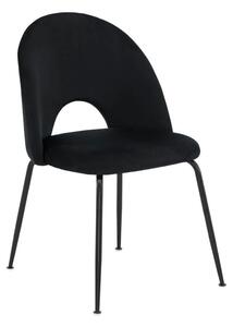 MebleMWM Krzesło Glamour KC-903-2 Czarny, czarne nogi