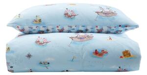 Niebieska bawełniana pościel dziecięca do łóżeczka 120x150 cm Pirates – Belle & Boo