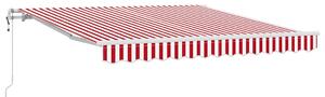 Elektryczna Rozkładana Markiza Czerwony i Biały 350 x 250 cm
