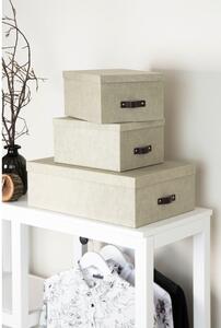 Zestaw 3 beżowych pudełek Bigso Box of Sweden Inge