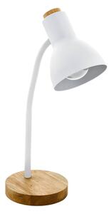 Lampa stołowa w biało-naturalnym kolorze z metalowym kloszem (wysokość 49 cm) VERADAL – EGLO