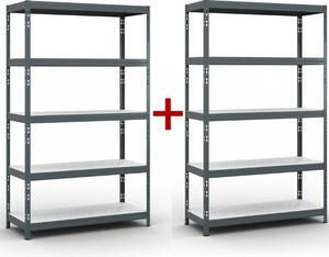 Regał półkowy 1+1 GRATIS, 1966x1200x500 mm, nośność 280 kg