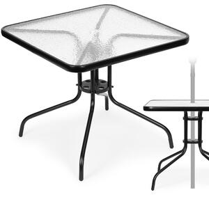 Stolik ogrodowy 80x80 cm na taras ogród balkon szko hartowane otwór na parasol MultiGarden