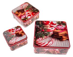 Metalowe pojemniki na pierniki 3 szt. Christmas – Dakls
