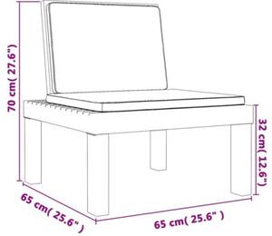 Zestaw Mebli Ogrodowych Komplet Wypoczynkowy Z Poduszkami 3-Częściowy Szary Tworzywo Sztuczne Na Taras Balkon Ogród