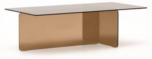 Brązowy szklany stolik 60x120 cm Zaren – Kave Home