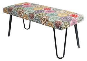 Ławka Pufa Tapicerowana Hexagony Mandala LGM-12 Nóżki Czarne Rozmiary od 50 cm do 120 cm