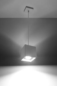 Minimalistyczna lampa wisząca kostka E816-Quas - biały