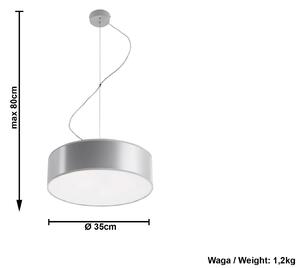 Minimalistyczna lampa wisząca E817-Arens - szary