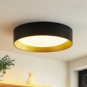 Lampa Sufitowa Lindby, Kambia, czarny, salon, aluminium, nowoczesny