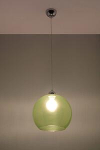 Okrągła szklana lampa wisząca E830-Bals - zielony