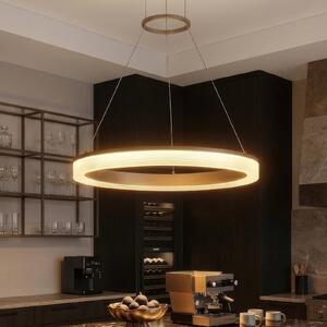 Searchlight Lampa wisząca Lumen Rings, możliwość ściemniania, kremowy / amber, salon / jadalnia, metal, nowoczesny
