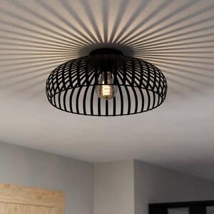 EGLO Lampa sufitowa Mogano 3, możliwość ściemniania, czarny, salon / jadalnia, metal, vintage