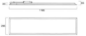 Sylvania Panel LED do zabudowy QUANTUM, biały, 120 x 30 cm, DALI, 26 W, UGR19, IP54 możliwość ściemniania, biały / opal, biuro, metal