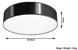 Okrągły czarny plafon LED E779-Arens