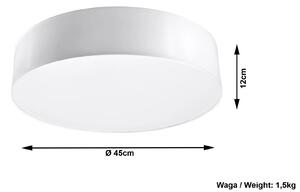 Okrągły minimalistyczny plafon E779-Arens - biały