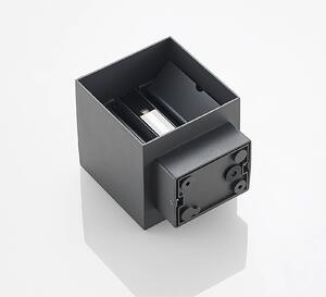 ELC Kinkiet zewnętrzny LED Esani, czarny, aluminium, nowoczesny