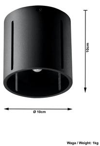 Okrągły plafon tuba LED E803-Iner - czarny