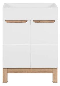 Stojąca szafka pod umywalkę Marsylia 3X 60 cm - Biały połysk