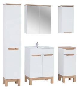 Zestaw mebli łazienkowych z koszem 60 cm Biały połyskM2-C54