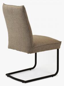 Krzesła na metalowych nogach, tkanina w kolorze beżowym